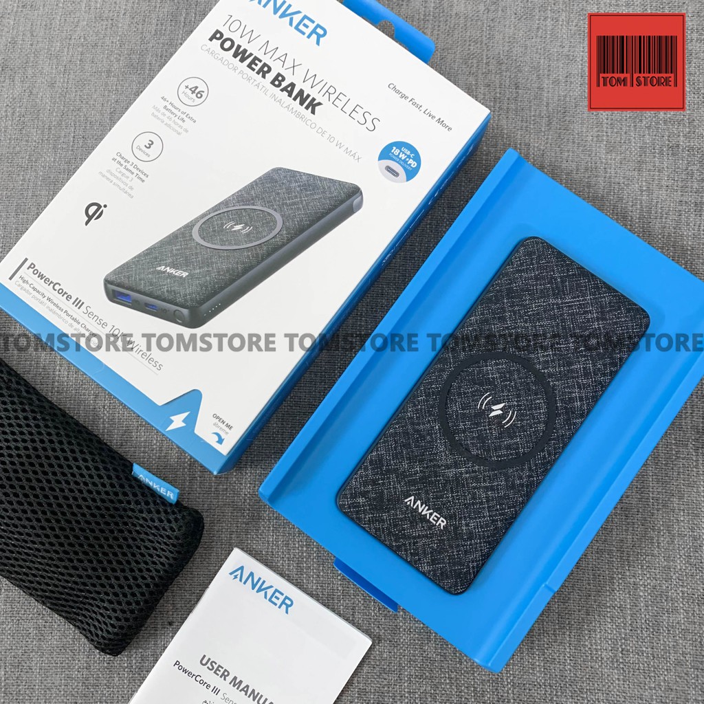 SẠC DỰ PHÒNG KHÔNG DÂY ANKER A1617 POWERCORE III 10K WIRELESS -BH 18 THÁNG