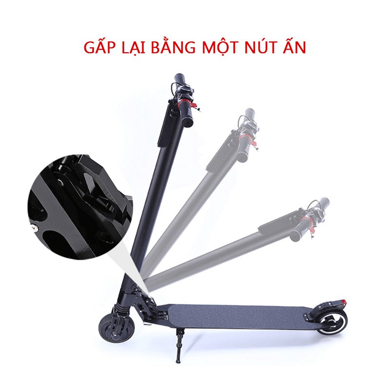 OT106- Xe Scooter xe trượt điện mini có thể gấp thanh thiếu niên nam nữ đi làm đi học tiện lợi superbank908