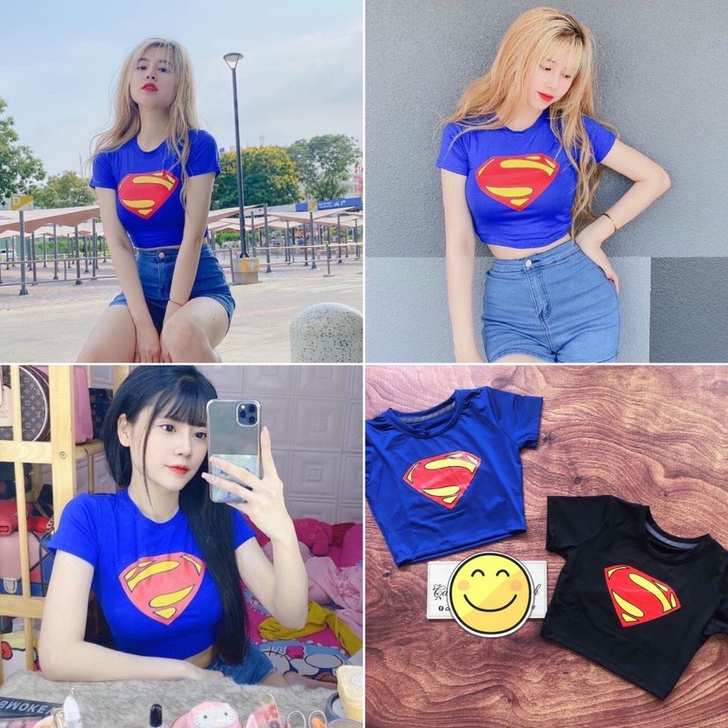 Áo Croptop𝑭𝑹𝑬𝑬𝑺𝑯𝑰𝑷Áo Thun Croptop siêu Nhân Chất Borip,LY STORE