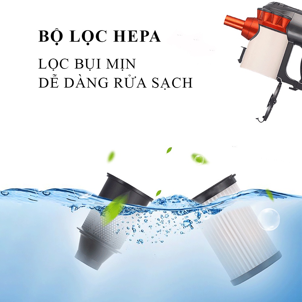 Máy hút bụi gia đình cầm tay 2 trong 1 công suất lớn 600W, hút sạch mọi ngóc ngách cho ngôi nhà của bạn