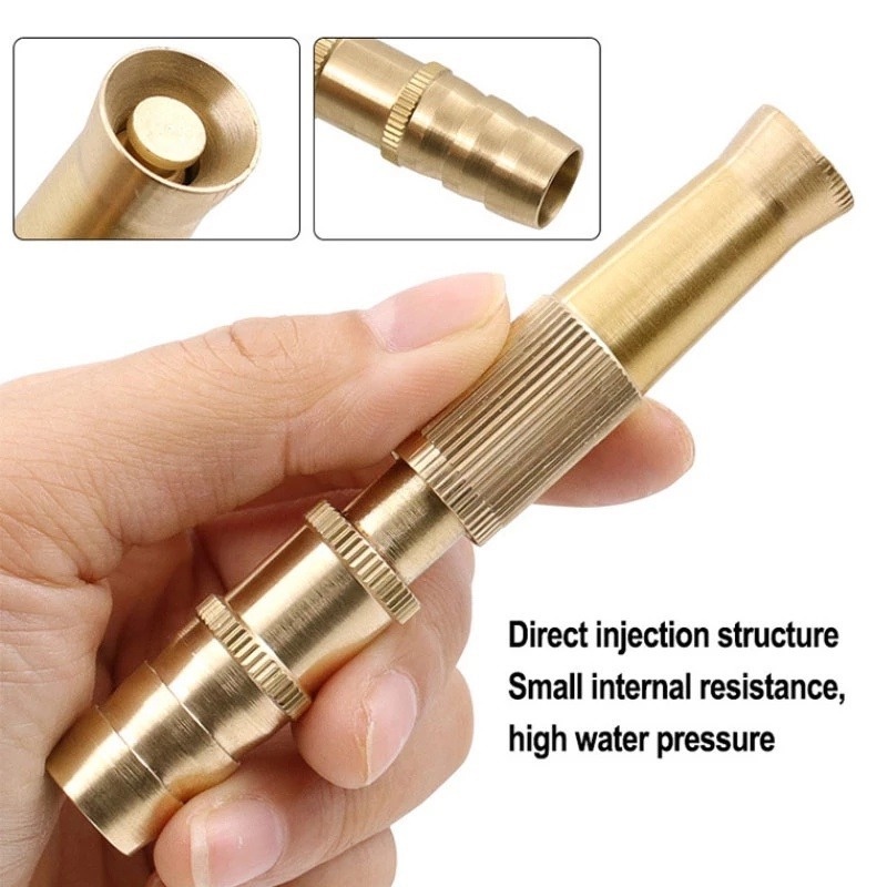 1 Vòi Phun Nước Tưới Vườn Áp Suất Cao Điều Chỉnh Được Bằng Kim Loại