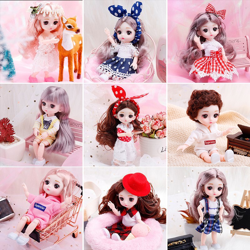 Bộ Đầm Công Chúa Mini 17cm Dành Cho Búp Bê Đồ Chơi