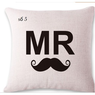 vỏ gối Mr & Mrs [Rẻ Vô Địch]