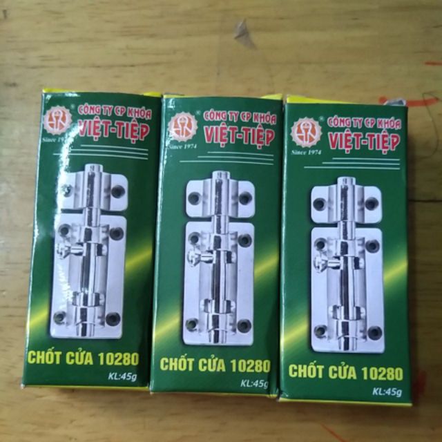 Chốt cửa an toàn Việt Tiệp 100 Inox không gỉ 10280