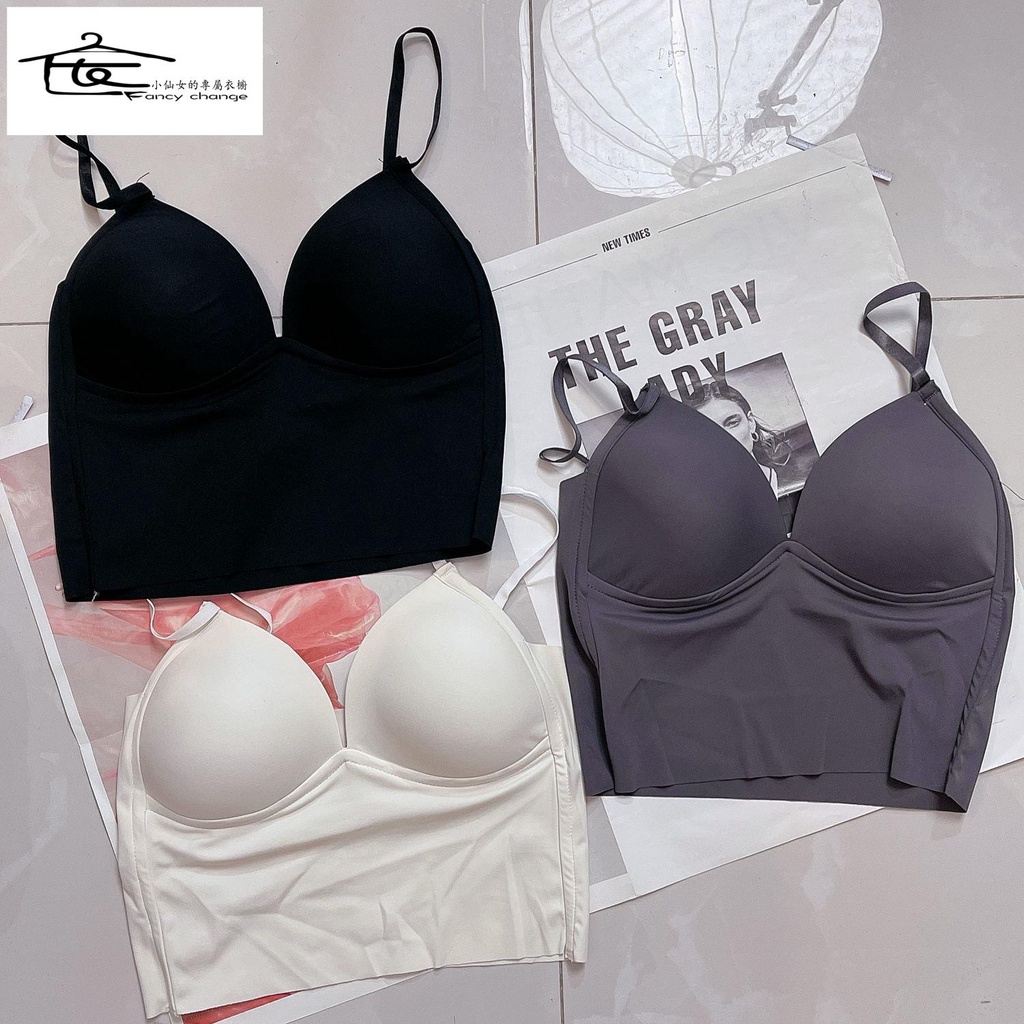 Áo Lót Lụa Không Gọng Chống Chói Thời Trang Hàn Quốc Cho Nữ