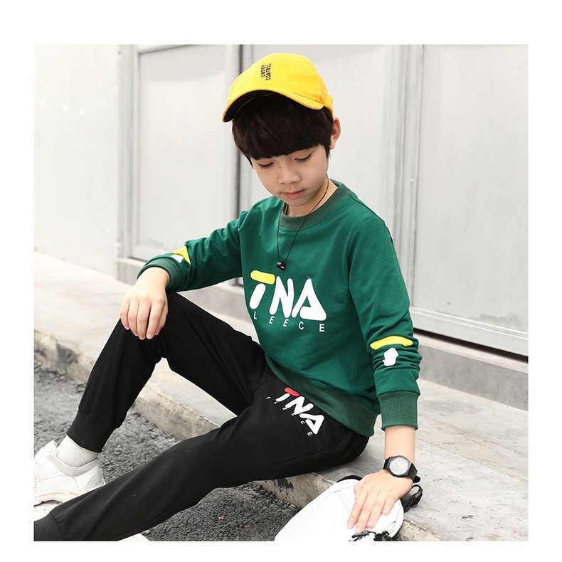 Bộ thu đông bé trai 14-45kg, quần áo thu đông cho bé trai 4-15 tuổi TNA sành điệu cá tính, hàng may kĩ.TNA68