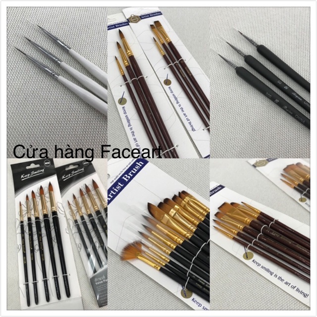 Bộ cọ nét vẽ màu nước / vẽ móng nail - bút lông cọ bản vẽ màu Acrylic/ vẽ Sơn dầu