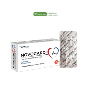 Viên Uống Bổ Tim Coenzyme Q10 - NovoCardi - Hỗ Trợ Trong Bệnh Suy Tim, Loạn Nhịp Tim, Giảm Xơ Vữa Động Mạch