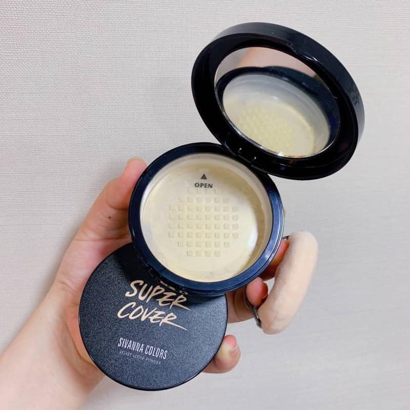 Phấn phủ kiềm dầu chống nắng Sivanna Super Cover Velvet Loose Powder HF6050