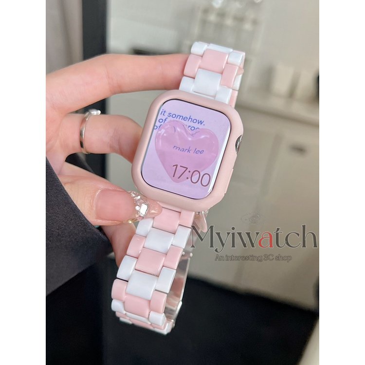 Dây Đeo Đồng Hồ Bằng Acrylic Trong Suốt Cho iwatch 41mm 45mm 44mm 40mm 38mm 42mm iwatch serise 8 7 6 SE 5 4 3 2 1