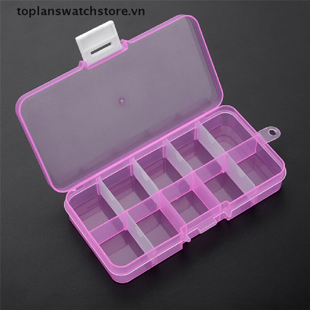 Hộp Nhựa Đựng Trang Sức 10 Ngăn Điều Chỉnh Được