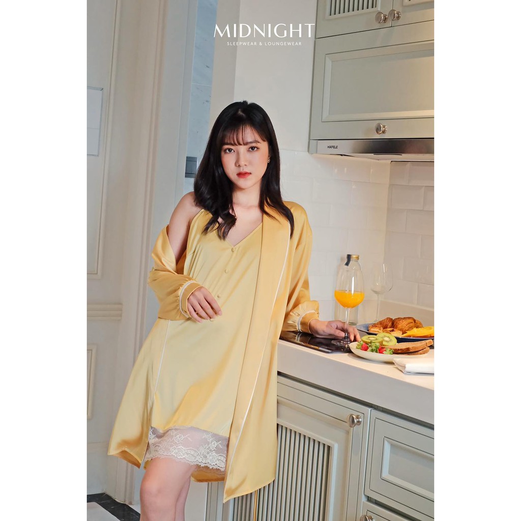 Đồ ngủ mặc nhà Áo khoác lụa trơn - Midnight Sleepwear | BigBuy360 - bigbuy360.vn
