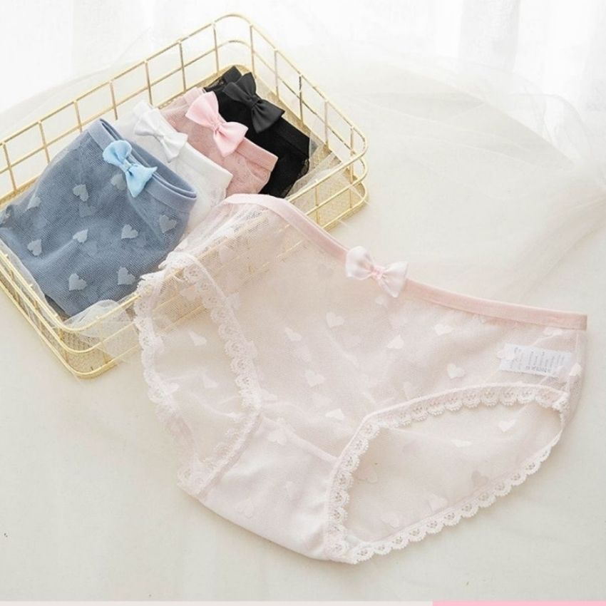 Quần rót ren nữ sexy mềm mịn, Quần chip nữ viền ren xuyên thấu gợi cảm mềm mại thoáng mát T256