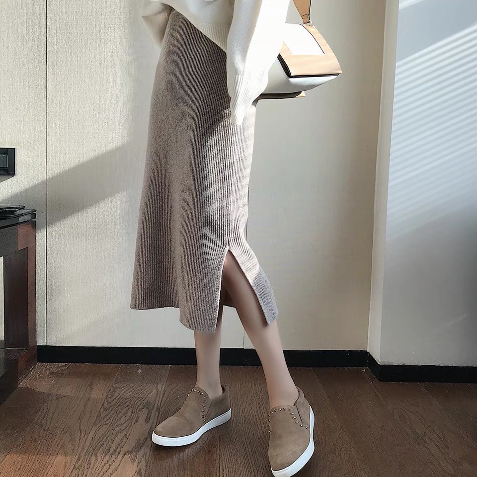 CÓ SẴN Chân Váy Bầu Len Xinh CVB55