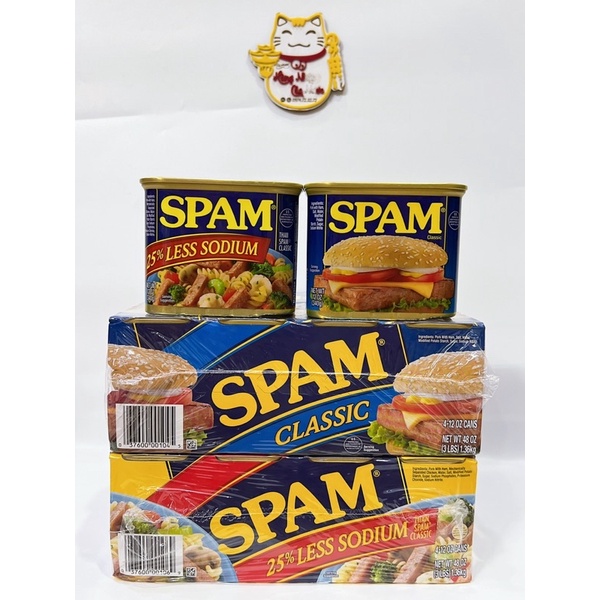 Thịt đóng hộp spam 340g mỹ date 2024