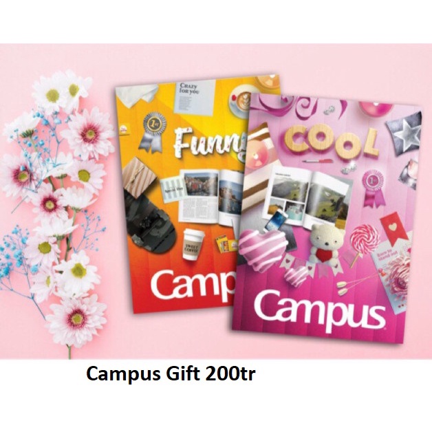 Vở kẻ ngang Campus Gift 80tr – 120tr – 200tr NBBFO80 - NBBFO120 - NBBGIF200 -rẻ - chất lượng - vpp Diệp Lạc