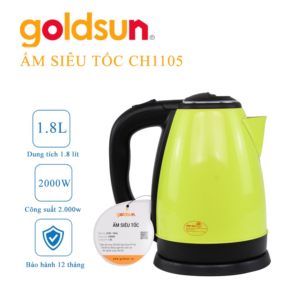 Ấm siêu tốc Goldsun 1,8 lít GS CH1105