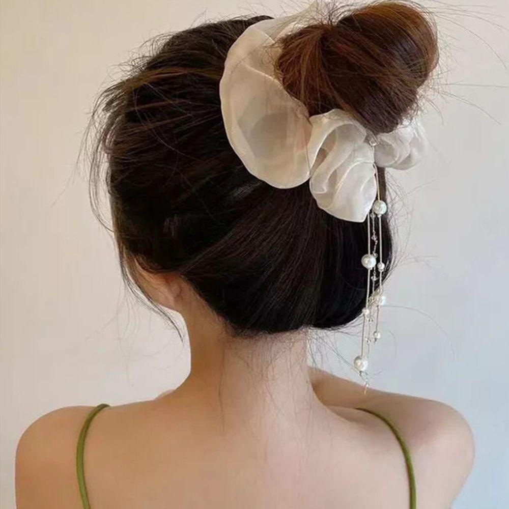 Dây Buộc Tóc Đính Hoa / Tua Rua Dễ Thương