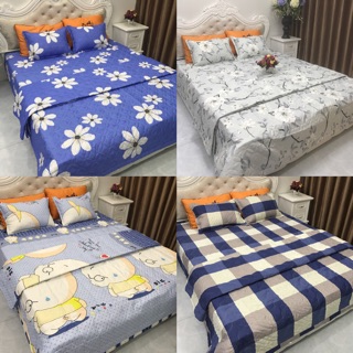 Bộ Drap gối mền chần gòn cao cấp