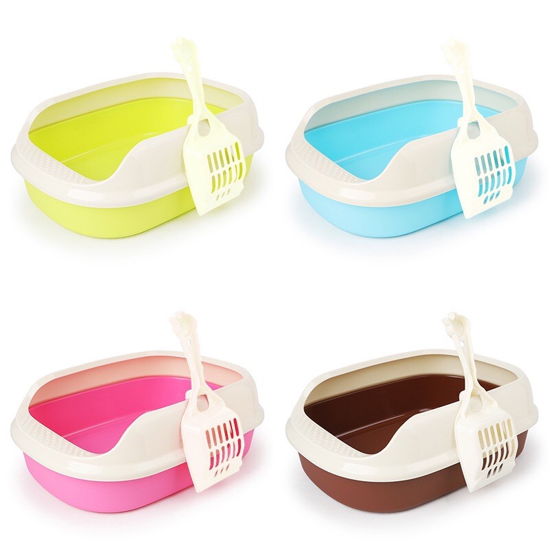 khay đi vệ sinh cho chó mèo chống lật kèm xẻng