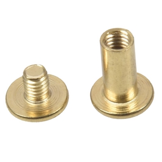Scrapbook Binding Screw Post 10mm 19pcs Brass Tone