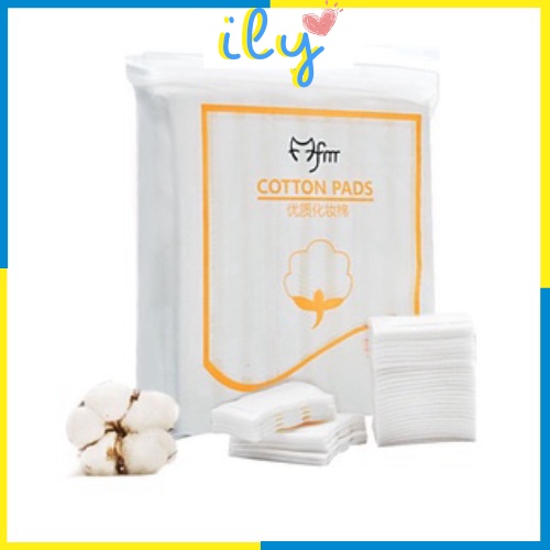 BÔNG TẨY TRANG 222 miếng Bông tẩy trang 3 lớp túi zip tiện lợi ILY