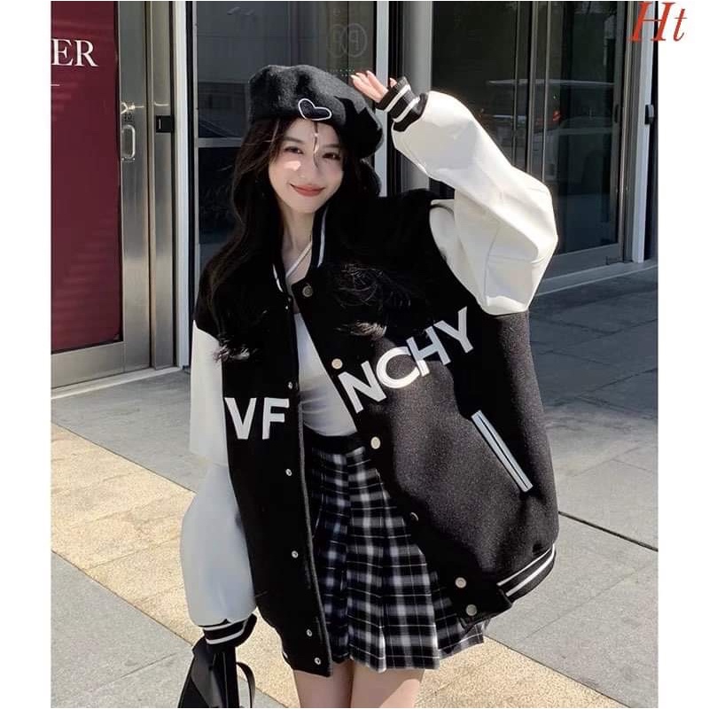 [Mã FAMARAL1 giảm 10K đơn 50K] Áo khoác bomber phối tay CIVF HT12