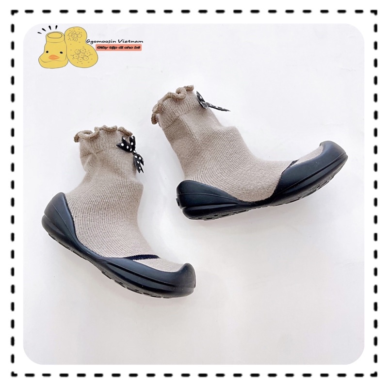 [Mã SKAMCLU8 giảm 10% cho đơn từ 100K] CHÍNH HÃNG GGOMOOSIN GIÀY TẬP ĐI CHO BÉ CƯNG-MARY DOT RIBBON