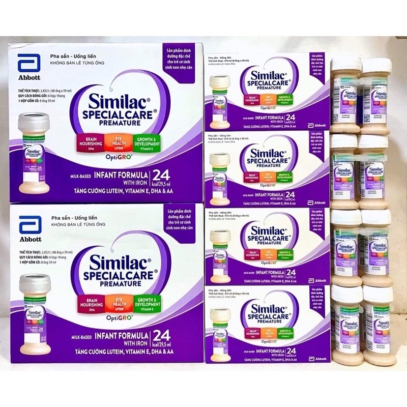 Sữa Similac Special Care 24 kcal Tăng Cường Lutein Vitamin E DHA & AA - Dành Cho Trẻ Sơ Sinh Sinh Non Nhẹ Cân 59ml
