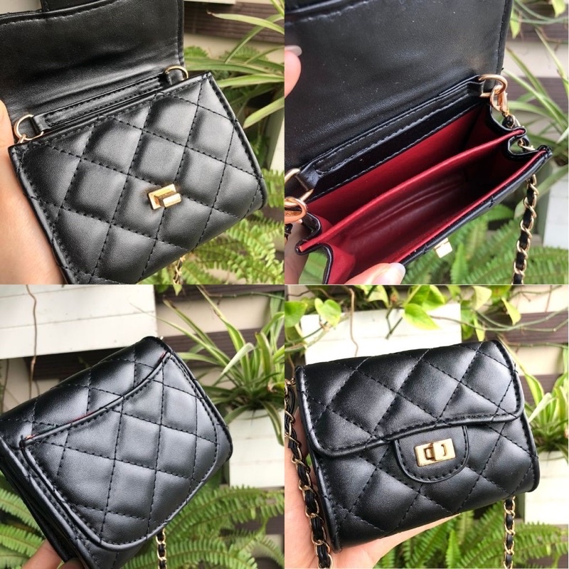 Túi đeo chéo nữ ô trám thời trang khoá xoay Trendy Bibi