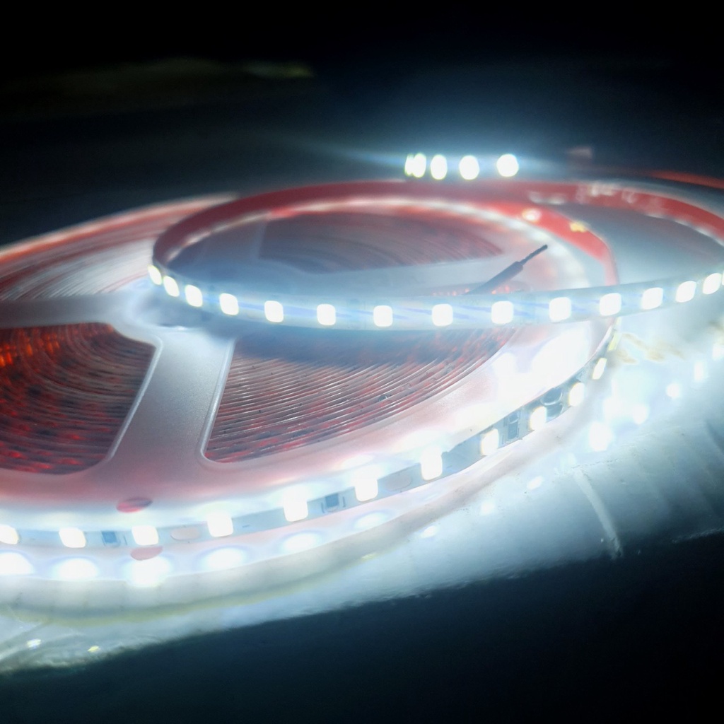 LED DÂY DÁN 10m 2835 Bản 5mm  120 LED / 1M Điện 12V- Cuộn 10m bảo hành 1 năm