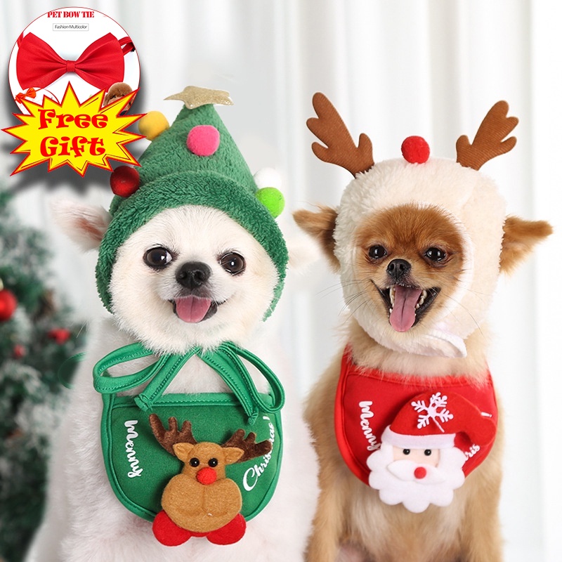 Áo kèm nón phong cách Giáng Sinh cho thú cưng