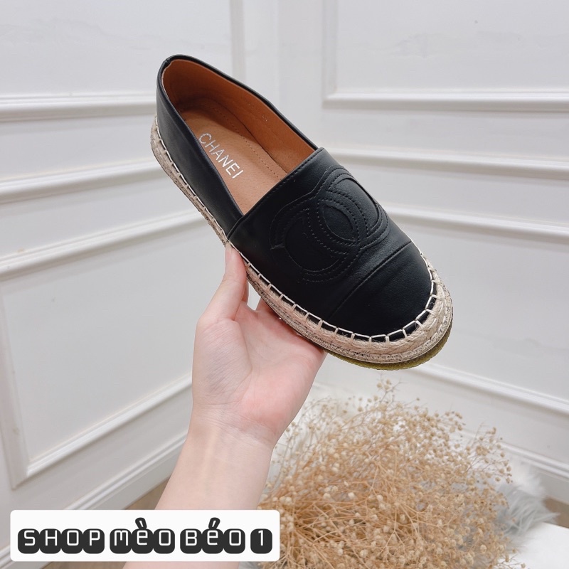 Giày lười đế cói da mờ fullbox