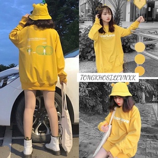 Sweater fearlove unisex - áo nỉ dài tay vàng mustard hot