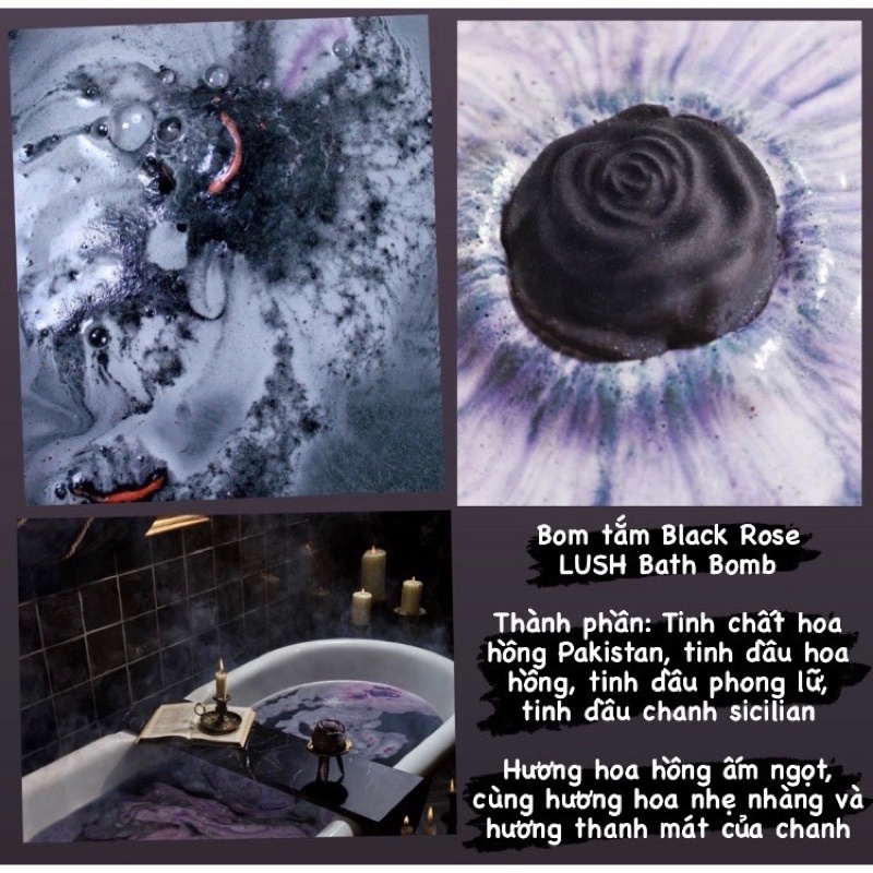 Bom tắm LUSH - Black Rose bath bomb (Limited Edition)