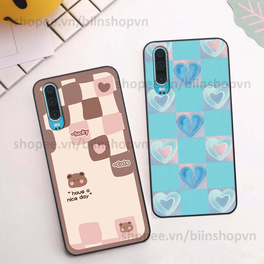 Ốp Huawei P30 / P30 Pro caro trái tim nhiều màu sắc, đầy cá tính, khẳng định phong cách