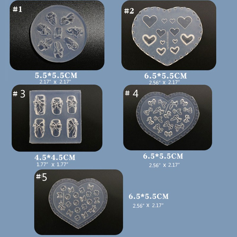 Khuôn silicon đổ phụ kiện thủ công trang trí làm móng