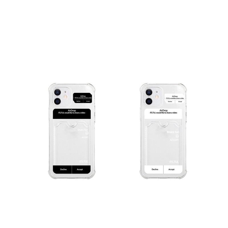 Ốp lưng điện thoại IPhone ITS.TUL mẫu Airdrop Trắng - Airdrop Đen