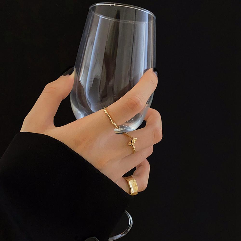 EXPEN Nhẫn Hở Mạ Bạc Kiểu Thắt Nút Độc Đáo Thời Trang Cho Nữ