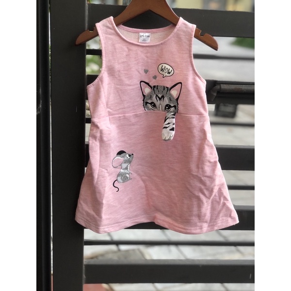 Váy bé gái Ostin 2-8 tuổi  Váy chữ A cotton chất dày xuất dư 1121