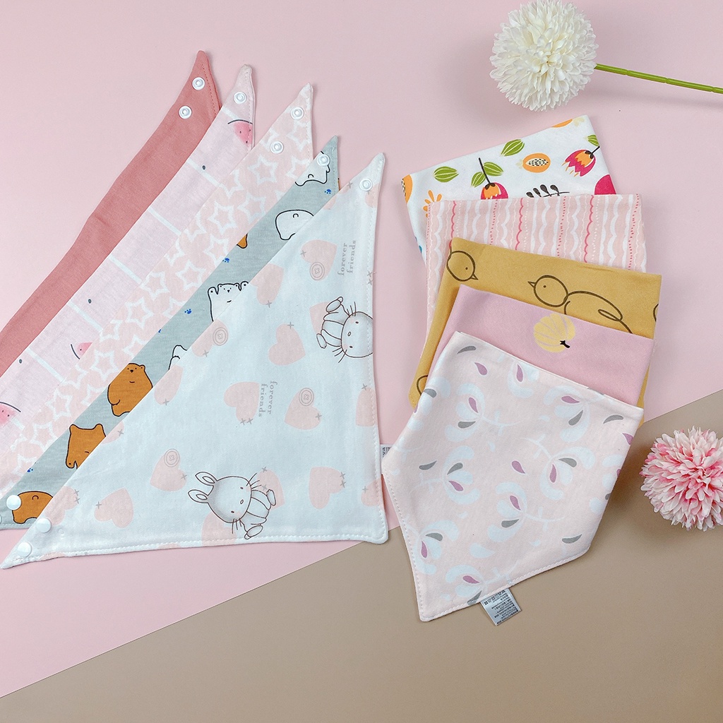 Khăn tam giác cho bé, yếm tam giác cotton loại đẹp