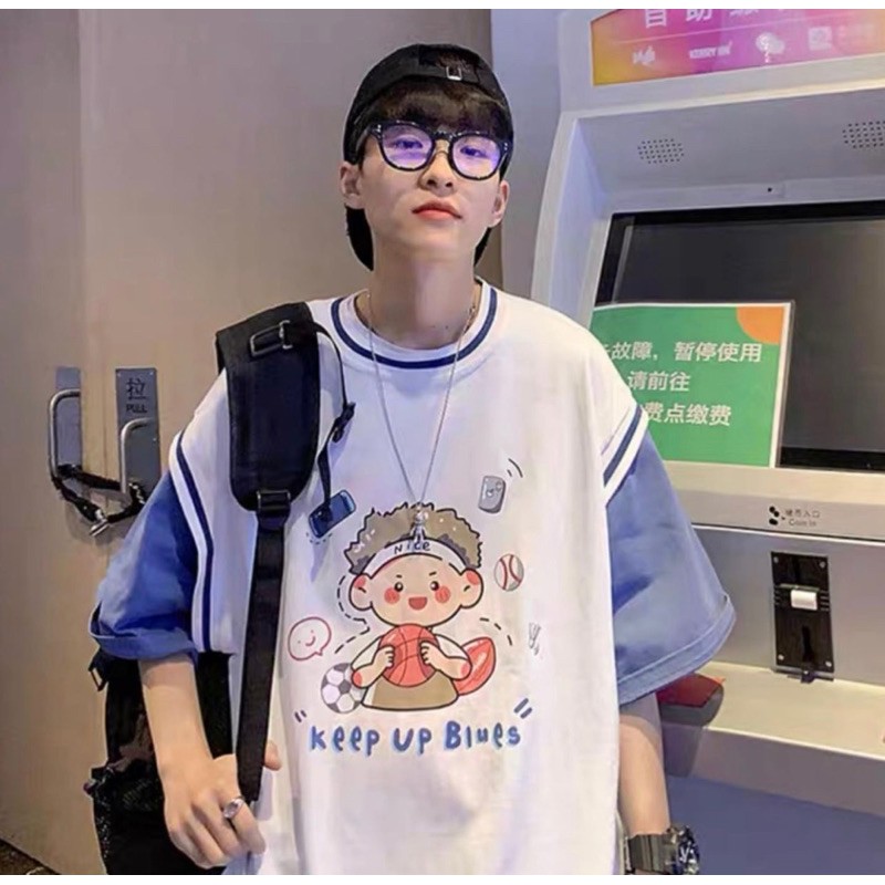 [Rẻ vô địch] Áo thun tay lỡ nữ freesize phông form rộng dáng Unisex,nhóm, lđôi. Phối Tay Bóng chày cậu bé keet up | BigBuy360 - bigbuy360.vn