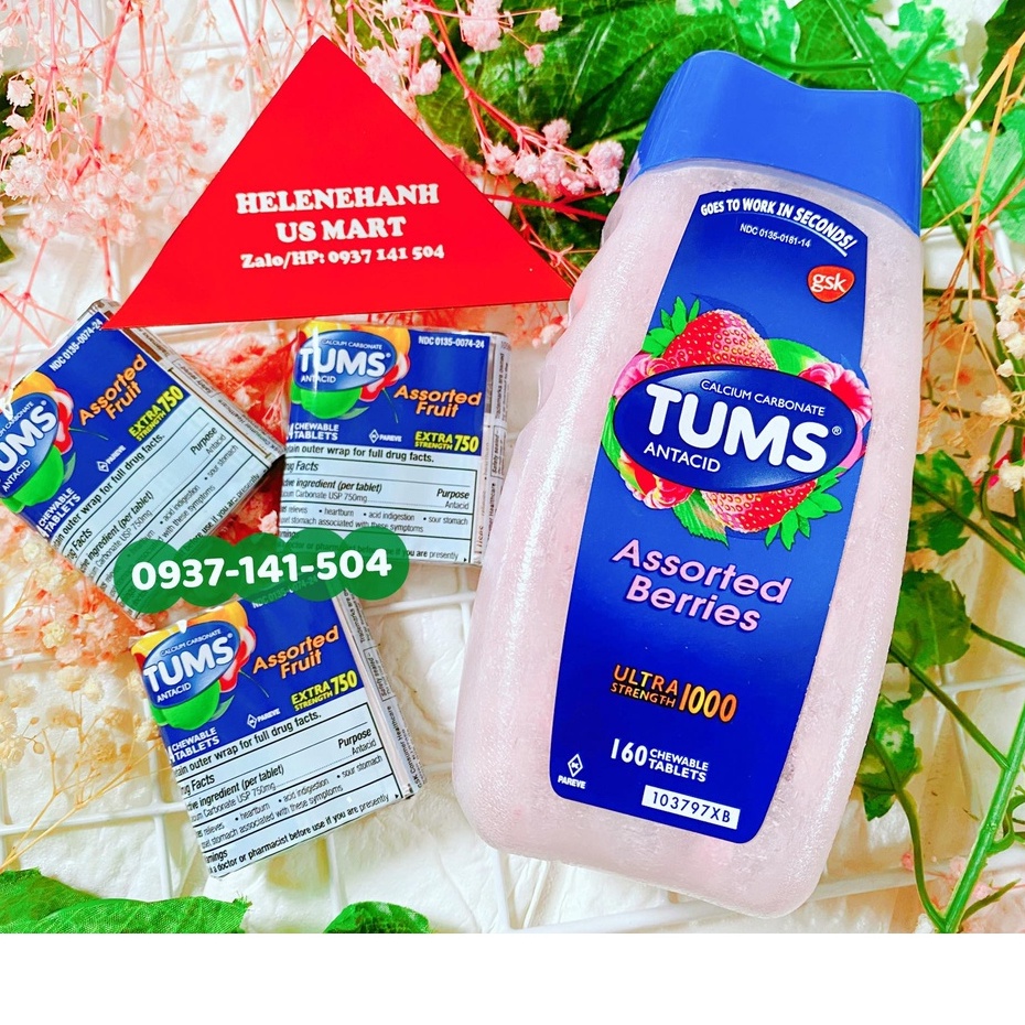Kẹo ngậm Tums Ultra Strength 1000 - 160 Viên - DATE 2026