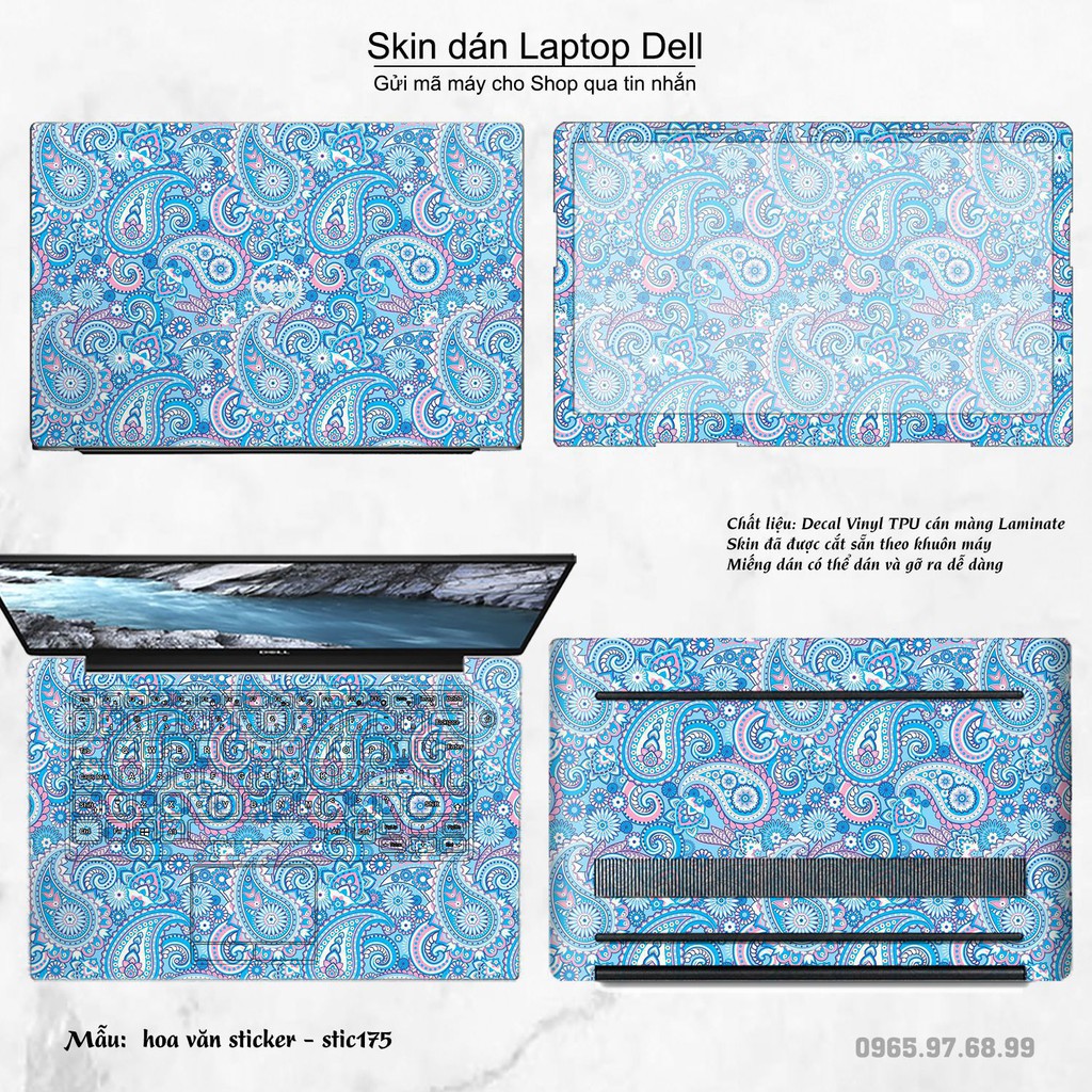 Skin dán Laptop Dell in hình Hoa văn sticker nhiều mẫu 29 (inbox mã máy cho Shop)