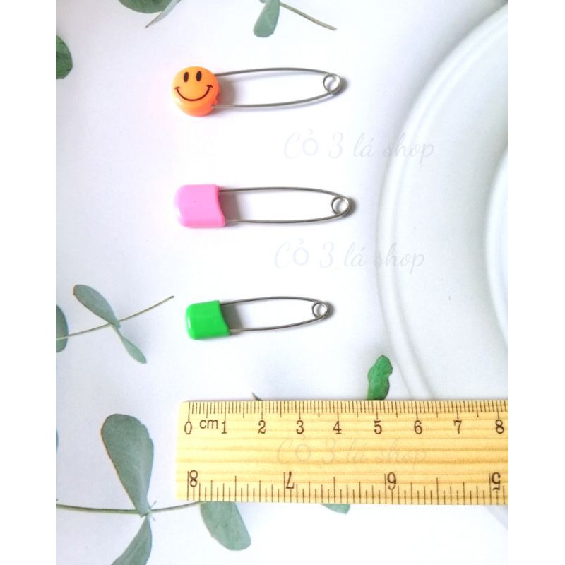 (1 cây) kim tây đầu bọc nhựa mặt cười dài 5cm,MÀU NGẪU NHIÊN