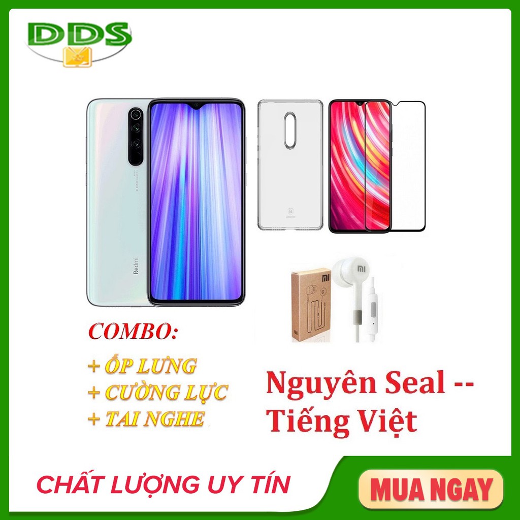 Điện thoại Xiaomi Redmi Note 8 Pro 6GB 64GB + Ốp lưng + Cường lực + Tai nghe - nhập khẩu | BigBuy360 - bigbuy360.vn