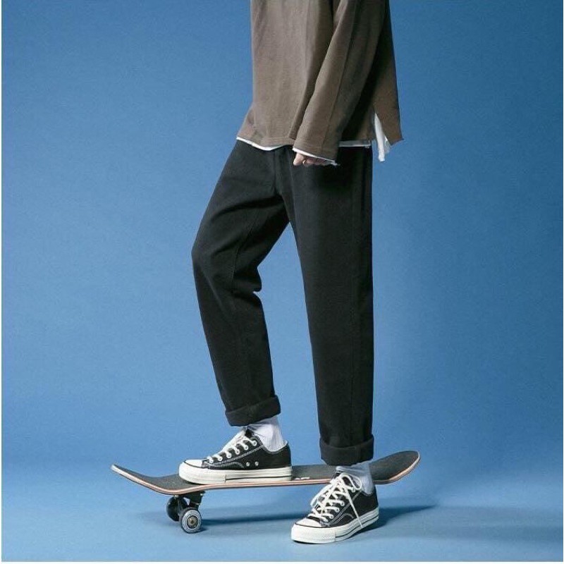 Quần jeans nam cao cấp ống rộng, dáng jean nam baggy phong cách trẻ trung, năng động | BigBuy360 - bigbuy360.vn