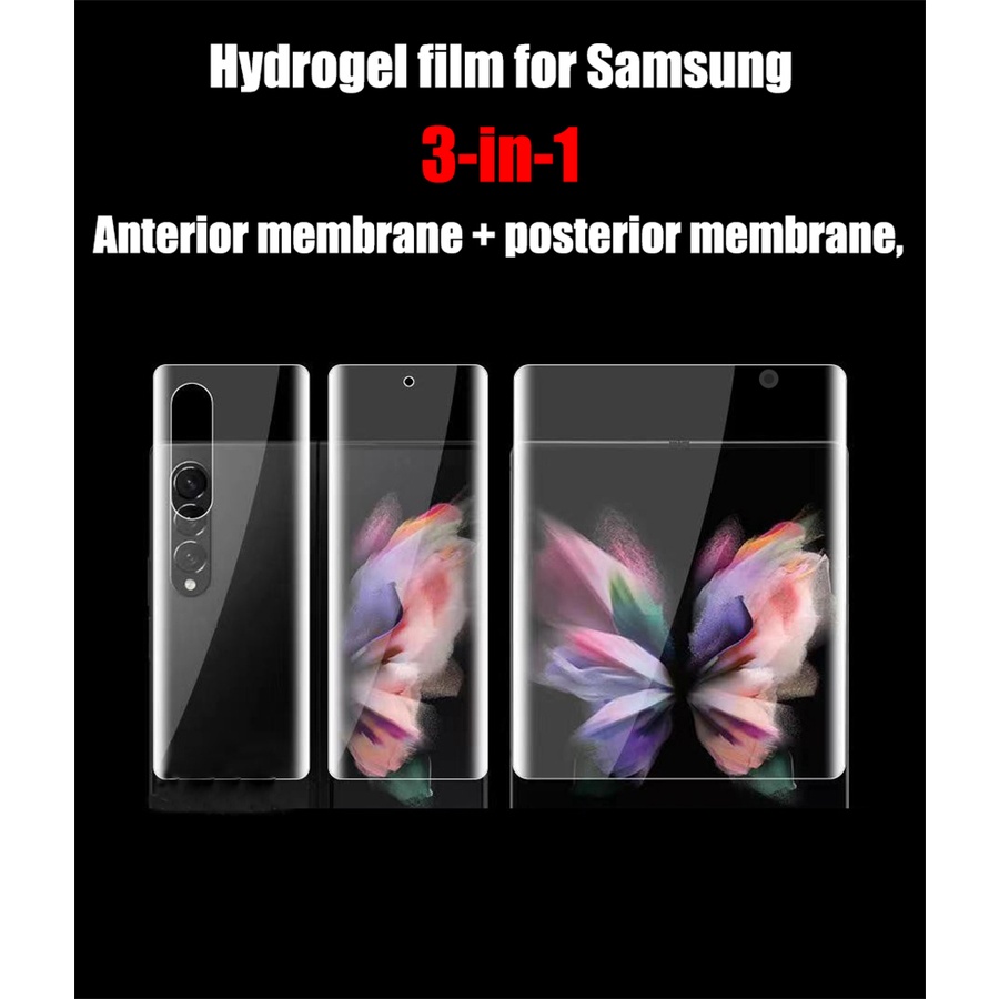 Miếng Dán Hydrogel 3 Trong 1 Bảo Vệ Màn Hình Trước Sau Chống Trầy Cho Samsung Z Fold 4