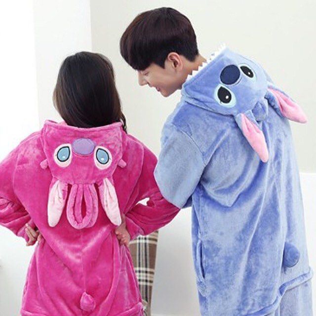 BỘ ĐỒ THÚ STITCH XANH - STITCH HỒNG