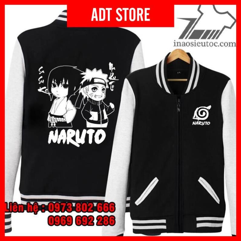 Áo khoác bóng chày Naruto Sasuke đẹp nhất rẻ chất lượng /uy tín chất lượng